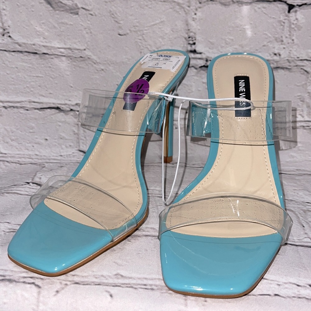 Nine West Women's Heeled Slide Sandals NWT - Picture 4 of 6
